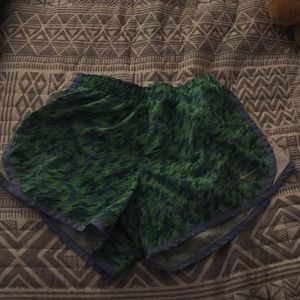Green Nike shorts